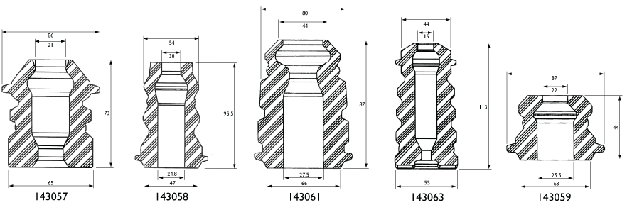 Gabriel Strut Cushion Cross Sections and Technical Drawings